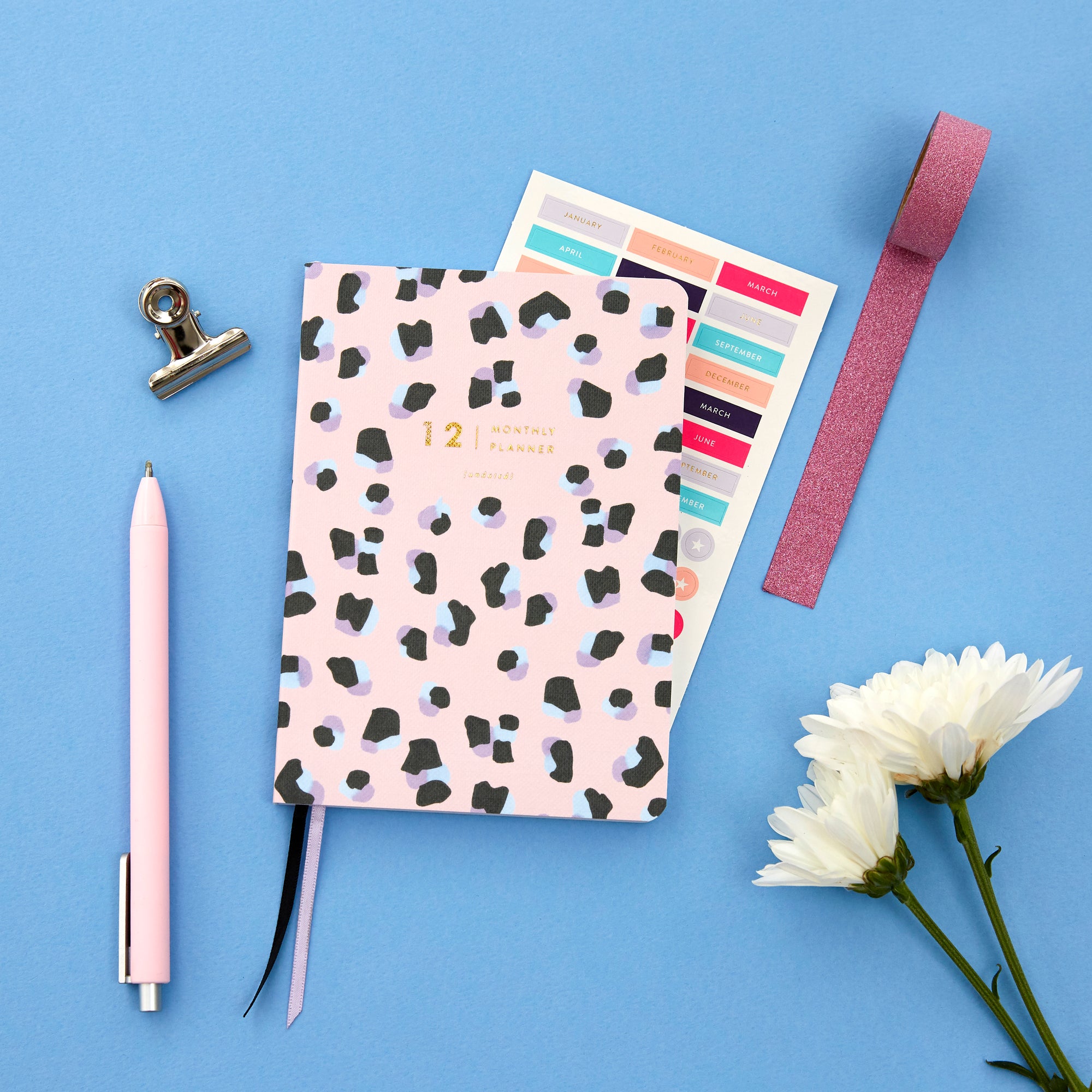 Amelia Lane Monthly Planners (Undated, Leopard)