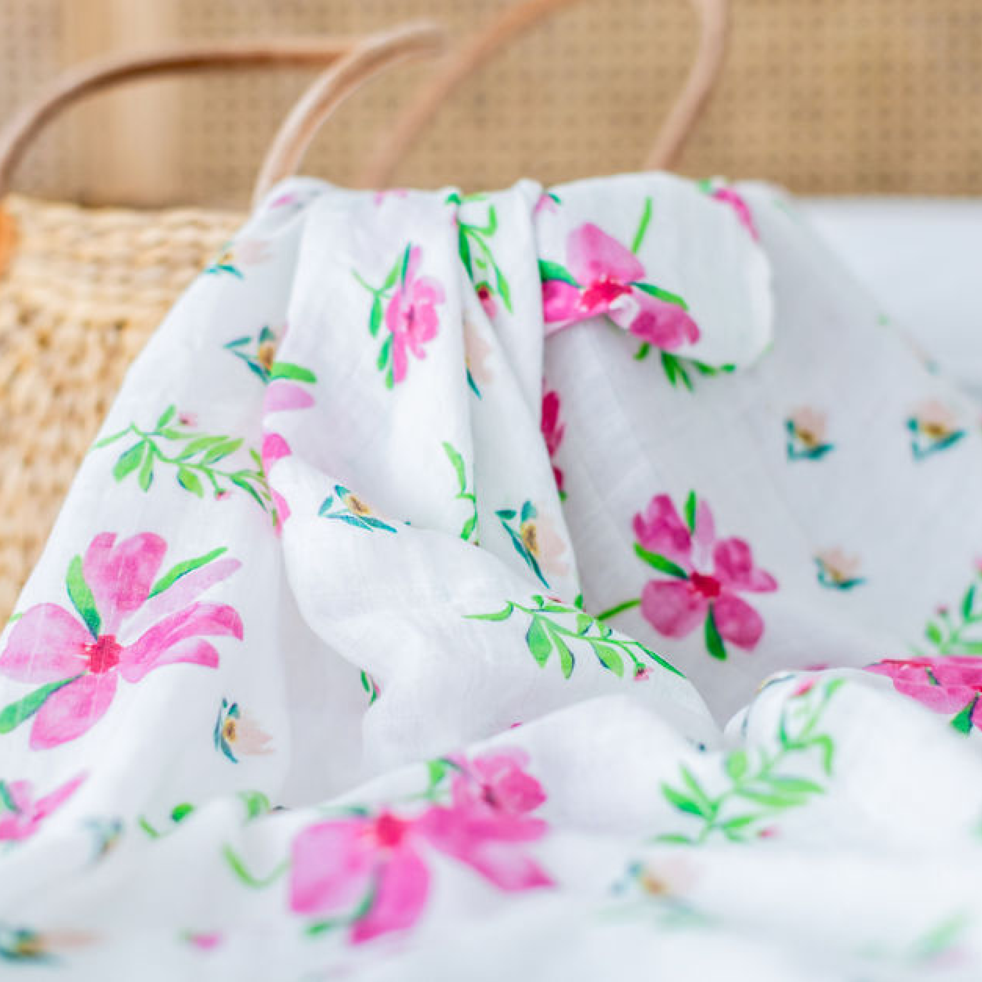 Organic Baby Muslin Wrap (Meadow Flowers)