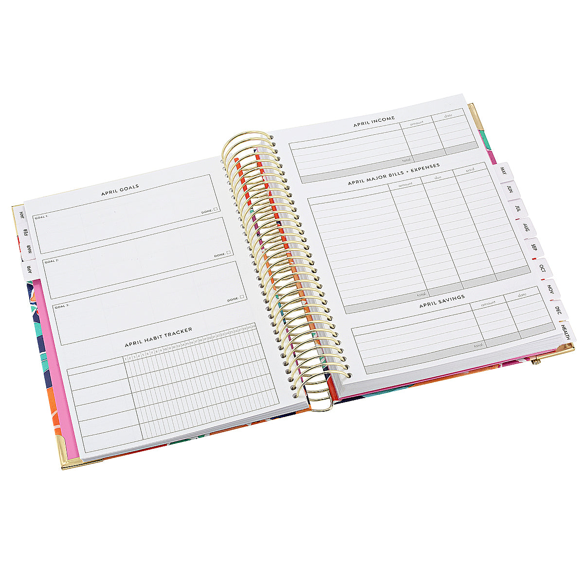 2024 Amelia Lane Life Designer, Signature Weekly (Pastel Palms)