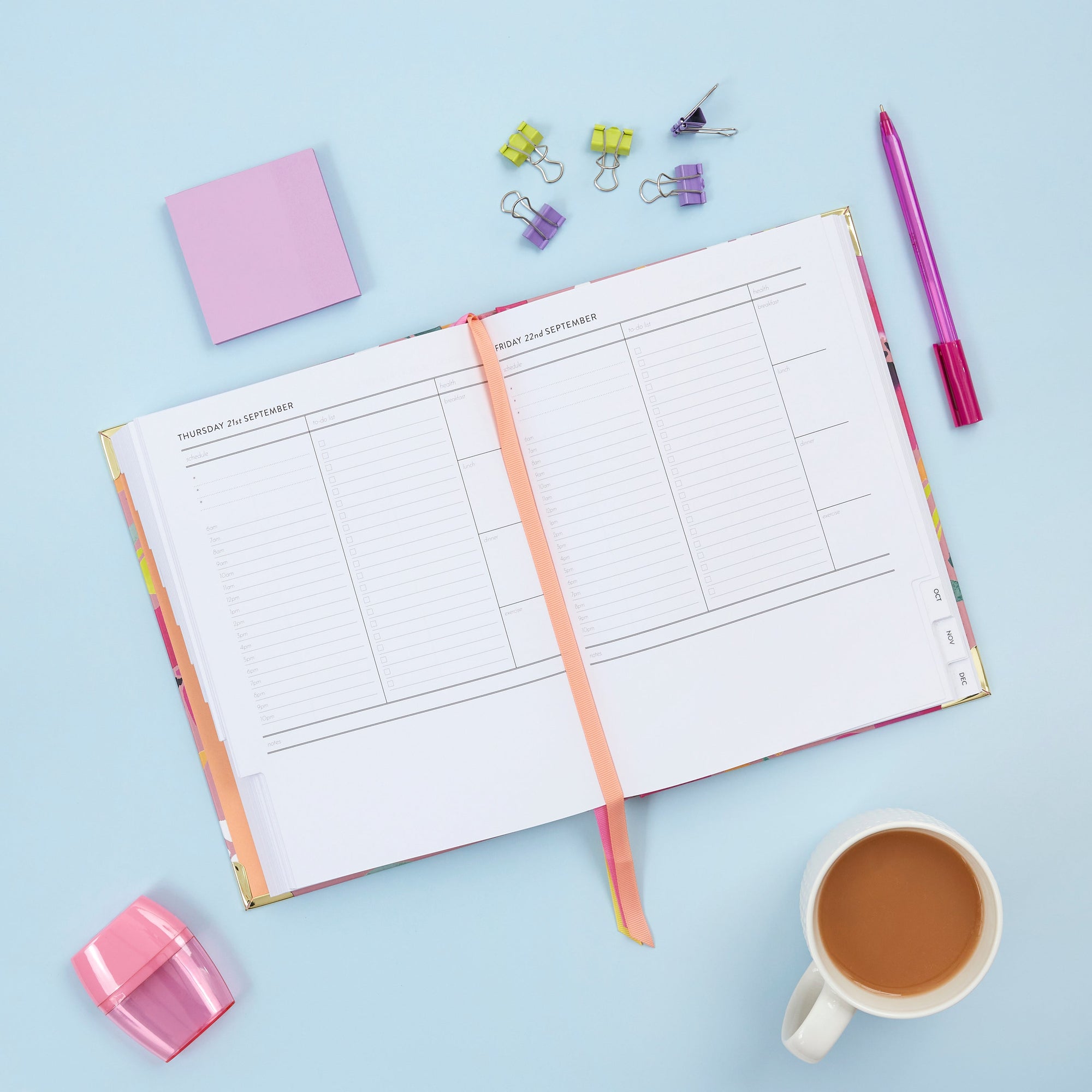 2024 Amelia Lane Life Designer, Desktop Daily (Sunset Hibiscus)