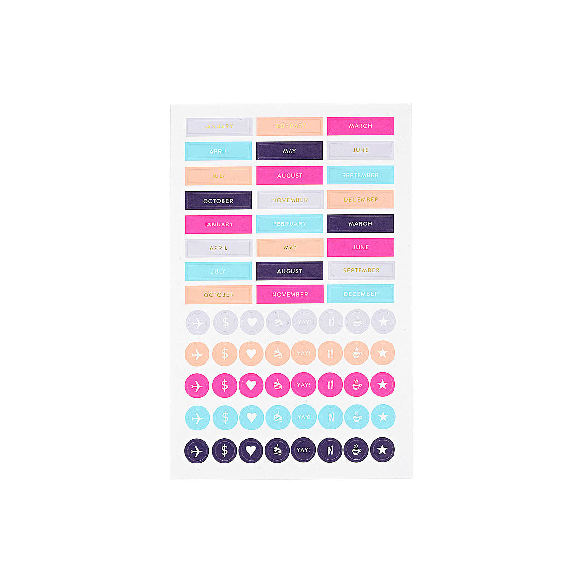 Amelia Lane Monthly Planners (Undated, Navy Stripes)