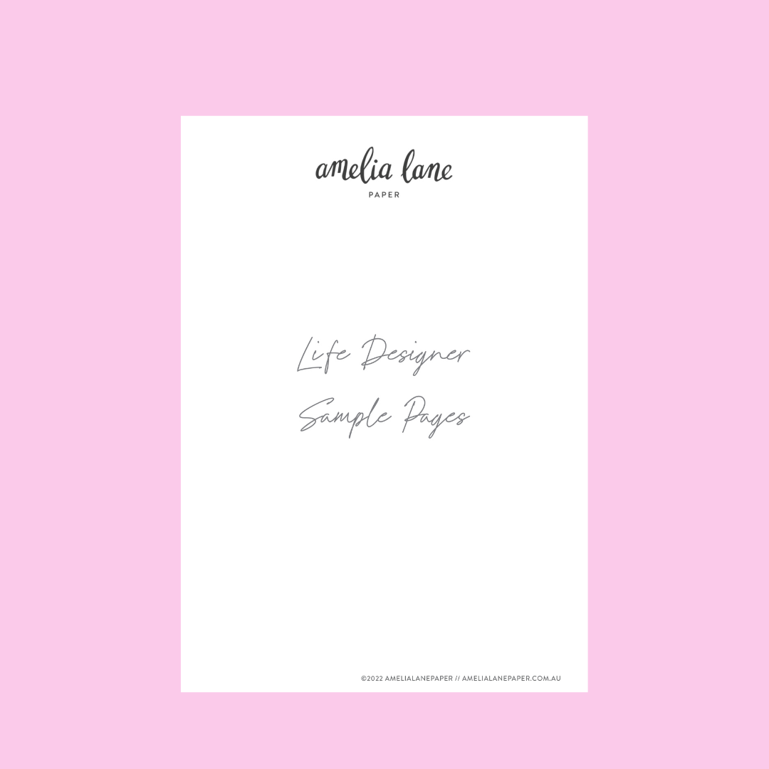 All Life Designer Sample Pages