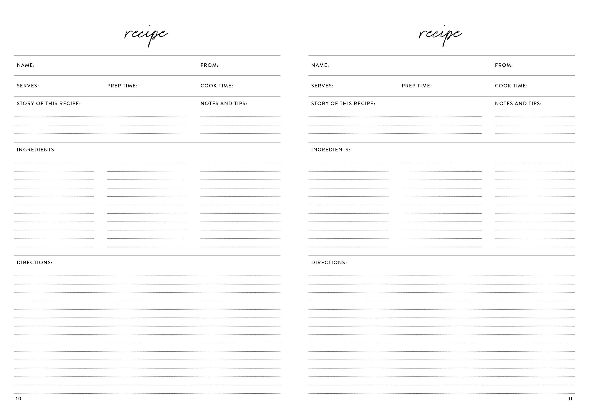 Recipe Journal